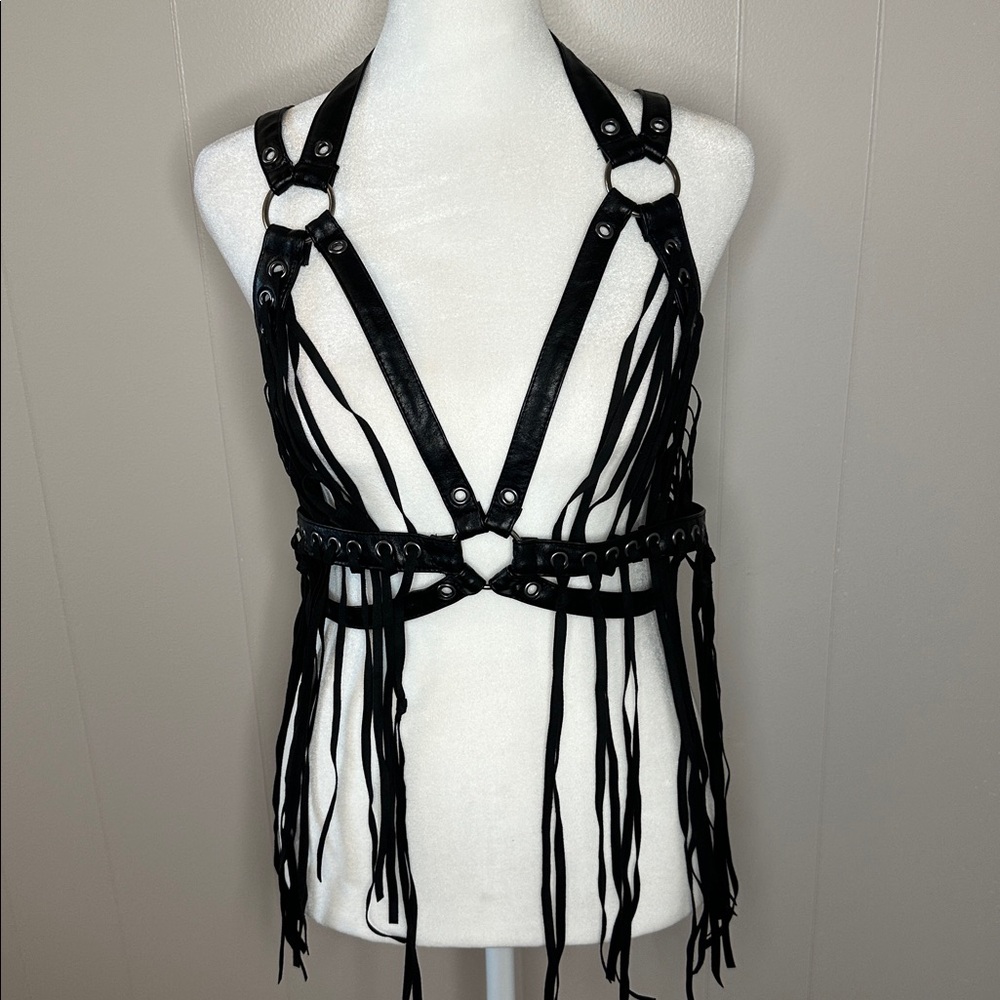 NWT Dolls Kill Nomad Nights Fringe Harness Top